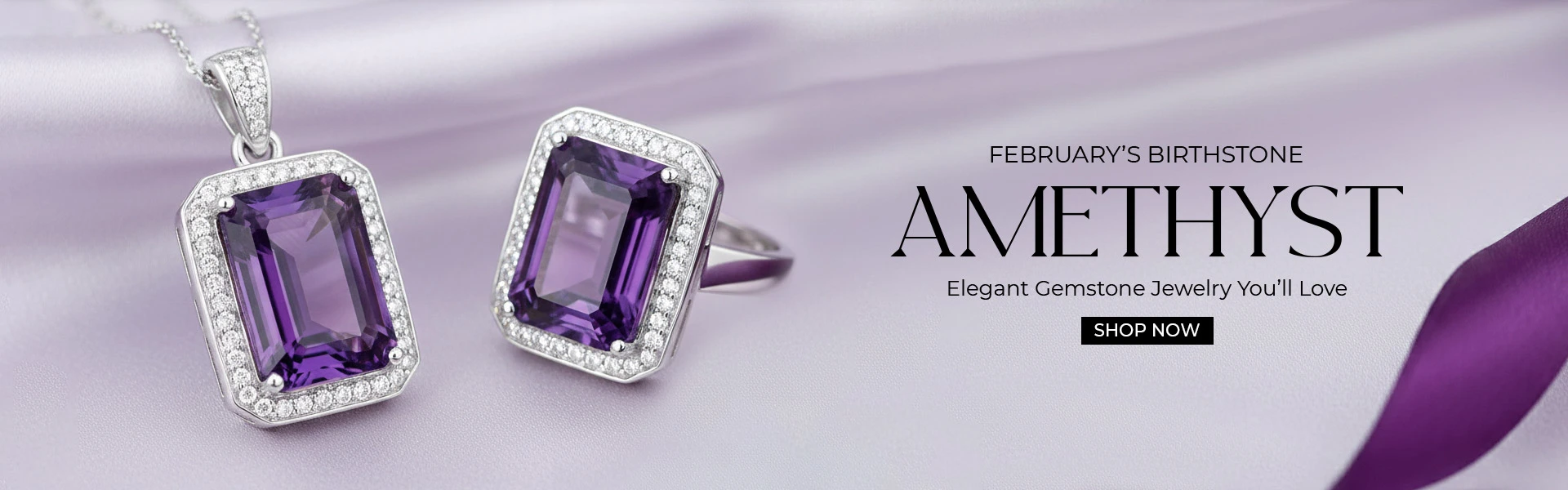 Luxury February Birthstone Jewelry in Amethyst | Haute Facets
